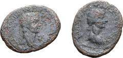 Roman Provincial Caligula, with Julia Drusilla (sister of Caligula) Æ 22mm of Miletus, Ionia. AD 37-41. [ΓΑΙΟΣ] ΚΑΙΣΑΡ ΓΕΡΜΑΝΙΚΟΣ ΣΕΒΑ[ΣΤΟΣ], laureate head of Caligula to right; before, star / ΜΙΛΗΣΙΩ