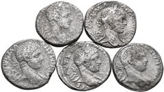 Roman Provincial Lot of 5 Roman Provincial BI Tetradrachms. Lot sold as seen - no returns.