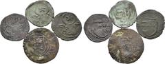 Medieval and World Lot of 4 Romania, Moldavia (Principality) BI Coins. Includes: 1-3) Romania, Moldavia (Principality). Alexandru I cel Bun BI 1/2 Groat. 1400-1432. Facing bull's head type. Cf. MBR ty