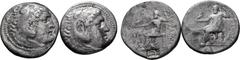 Greek Lot of 2 Pamphylia, Aspendos AR Tetradrachms. Lot sold as seen - no returns.