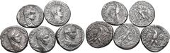 Roman Provincial Lot of 5 Roman Provincial BI Tetradrachms. Lot sold as seen - no returns.