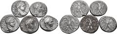 Roman Provincial Lot of 5 Roman Provincial BI Tetradrachms. Lot sold as seen - no returns.