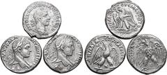 Roman Provincial Lot of 3 Roman Provincial BI Tetradrachms. Lot sold as seen - no returns.