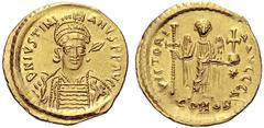 IMPORTANT COLLECTION OF BYZANTINE COINS JUSTINIANUS I, 527-565 Mint of Constantinople Perhaps the greatest of the Byzantine Emperors, Justinianus I already formulated imperial policy during the reign 