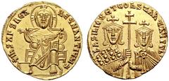 IMPORTANT COLLECTION OF BYZANTINE COINS BASIL I THE MACEDONIAN, 867-886 Mint of Constantinople With Constantinus Although the means by which Basil became emperor were most distasteful, it turned out t