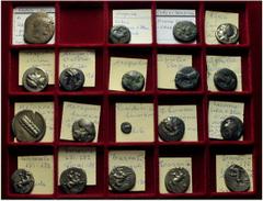 ANCIENT COINS LOTS Greek World Ibero-Celts. Castulo. Aes. Gallia. Nemausus. Aes. Campania. Cales. Aes (2). Hyria. Didrachm 400/335. Neapolis. Stater c. 300 (2). Aes. Apulia. Arpi. Aes (2). Calabria. T
