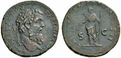 ROMAN COINS ROMAN EMPIRE Pertinax, 193. Sestertius 193, Rome. IMP CAES P HELV - PERTINAX AVG Head, laureate, to r. Rev. LAETITIA TE -MPORVM COS II / S - C Laetitia standing l. holding wreath and scept