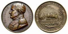 WORLD COINS FRANKREICH I. Kaiserreich. Napoleon I. 1804-1815. Bronzemedaille 1840. Auf die Überführung seiner Gebeine und der Bestattung im Invalidendom. Stempel von A. Bovy. Uniformiertes Brustbild n