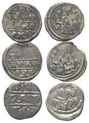 Medieval - Europe Ungarn. Stephan V. (1270 - 1272). Denar (Silber). Lot (3 Stück): 2 Denare von Stephan V. Vs: *S*/TEPH/ANRE/*X*. Rs: Hüftbild mit Kreuzglobus und Szepter frontal. Dazu ein Denar von B