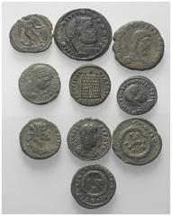 Lots - Ancient Coins Römische Münzen - Lots. Kaiserzeit. Lot (10 Stück, Kupferlegierung): Kleinbronzen. Constantinus I. (307 - 337 n. Chr.), Maximinus II. Daia (310 - 313 n. Chr.), Constantius II. (33
