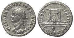 Roman Imperial Coinage Titus (79 - 81 n. Chr.). Denar (Silber). 80 n. Chr. Rom. Vs: IMP TITVS CAES VESPASIAN AVG P M. Kopf mit Lorbeerkranz rechts. Rs: TR P IX IMP XV COS VIII P P. Geflügeltes Blitzbü