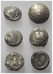 Lots - Ancient Coins Griechische Münzen - Lots. Unter anderem: Thrakischer Chersones (Thrakien) / Ungesicherte Münzstätte (Kleinasien) / Khinakha (Dynasten von Lykien). Lot (6 Stück, Silber): verschie