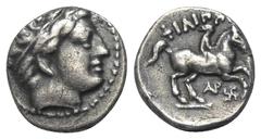 Greek Königreich Makedonien. Philippos II. (359 - 336 v. Chr.). 1/5 Tetradrachme (Silber). Ca. 359 - 336 v. Chr. Amphipolis. Vs: Jugendlicher Kopf mit Tainia rechts. Rs: Jugendlicher Reiter zu Pferde 