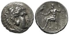 Greek Königreich Makedonien. Philippos III. Arrhidaios (323 - 317 v. Chr.). Tetradrachme (Silber). 320 / 319 v. Chr. (Jahr 14 der Regierung des Abdalonymos). Sidon. Vs: Kopf des jugendlichen Herakles 