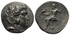 Greek Königreich Makedonien. Philippos III. Arrhidaios (323 - 317 v. Chr.). Tetradrachme (Silber). 320 / 319 v. Chr. (Jahr 14 der Regierung des Abdalonymos). Sidon. Vs: Kopf des jugendlichen Herakles 