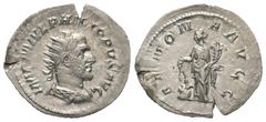 Roman Imperial Coinage Philippus I. Arabs (244 - 249 n. Chr.). Antoninian (Silber). 245 - 246 n. Chr. Rom. Vs: IMP M IVL PHILIPPVS AVG. Büste mit Strahlenkrone, Paludament und Panzer rechts. Rs: ANNON