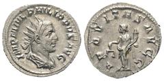 Roman Imperial Coinage Philippus I. Arabs (244 - 249 n. Chr.). Antoninian (Silber). 245 - 247 n. Chr. Rom. Vs: IMP M IVL PHILIPPVS AVG. Büste mit Strahlenkrone, Paludament und Panzer rechts. Rs: AEQVI
