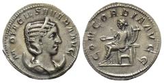 Roman Imperial Coinage Otacilia Severa (Kaiserin 244 - 249 n. Chr.). Antoninian (Silber). 246 - 248 n. Chr. Rom. Vs: M OTACIL SEVERA AVG. Drapierte Büste mit Diadem auf Mondsichel rechts. Rs: CONCORDI