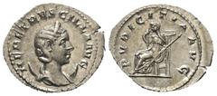 Roman Imperial Coinage Herennia Etruscilla (Kaiserin 249 - 251 n. Chr.). Antoninian (Silber). 250 - 251 n. Chr. Rom. Vs: HER ETRVSCILLA AVG. Drapierte Büste mit Diadem auf Mondsichel rechts. Rs: PVDIC