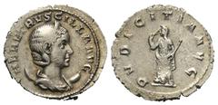 Roman Imperial Coinage Herennia Etruscilla (Kaiserin 249 - 251 n. Chr.). Antoninian (Silber). 250 - 251 n. Chr. Rom. Vs: HER ETRVSCILLA AVG. Drapierte Büste mit Diadem auf Mondsichel rechts. Rs: PVDIC