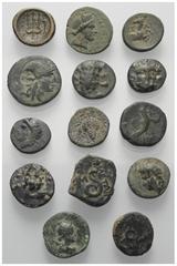 Lots - Ancient Coins Griechische Münzen - Lots. Unter anderem: Pergamon (Mysien) / Perikles (Lykien) / Selge (Pisidien). Lot (14 Stück): Bronze; ca. 4. Jhdt. v. - 2. Jhdt. n. Chr. Sehr schön - fast se