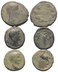 Lots - Ancient Coins Provinzialrömische Münzen - Lots. Unter anderem: Kleinasien / Lykien. Lot (3 Stück): Bronze; 1. - 2. Jhdt. n. Chr. Sehr schön - fast sehr schön. Verkauft wie besehen, keine Rückga