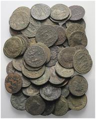 Lots - Ancient Coins Römische Münzen - Lots. Kaiserzeit. Lot (57 Stück, Billon und Kupfer): Antoniniane und Radiati. Unter anderem: Aurelianus (270 - 275 n. Chr.), Probus (276 - 282 n. Chr.), Diocleti