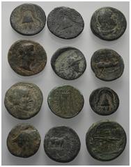 Lots - Ancient Coins Griechische Münzen - Lots. Unter anderem: Philippi (Makedonien) / Philippos III. (Königreich Makedonien) / Abbaitis (Phrygien). Lot (12 Stück): Bronze; ca. 4. v. - 1. Jhdt. n. Chr