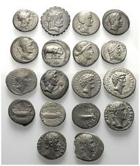 Denarfund von Brohl-Lützing Denarschatz (18 Stück) von Brohl-Lützing aus der Zeit der Augusteischen Germanenkriege (publiziert in NNB 1/2021, S. 6 - 13). Link zum Artikel  Nr. 1: Denar (Silber) des Ma