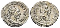 Roman Imperial Coinage Philippus I. Arabs (244 - 249 n. Chr.). Antoninian (Silber). 245 - 247 n. Chr. Rom. Vs: IMP M IVL PHILIPPVS AVG. Büste mit Strahlenkrone, Paludament und Panzer rechts. Rs: ROMAE