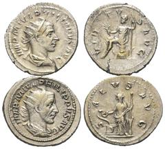 Lots - Ancient Coins Römische Münzen - Lots. Kaiserzeit. Lot (2 Stück, Silber): Antoniniane des Philippus I. Arabs (244 - 249 n. Chr.). Fast vorzüglich. Verkauft wie besehen, keine Rückgabe / Sold as 