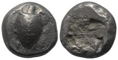 Greek Inseln vor Attika. Aigina. Stater (Silber). Ca. 525 - 475 v. Chr. Vs: Seeschildkröte. Rs: Quadratum incusum. 19 mm. 11,83 g. HGC 6, 428; Slg. Dewing 1655. Sehr schön.