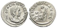 Roman Imperial Coinage Otacilia Severa (Kaiserin 244 - 249 n. Chr.). Antoninian. 246 - 248 n. Chr. Rom. Vs: M OTACIL SEVERA AVG. Drapierte Büste mit Diadem auf Mondsichel rechts. Rs: CONCORDIA AVGG. C