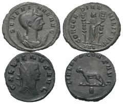 Lots - Ancient Coins Römische Münzen - Lots. Kaiserzeit. Lot (2 Stück, Bronze): Antoniniane des Gallienus (253 - 268 n. Chr.) und der Severina (Kaiserin 270 - 275 n. Chr.). Sehr schön / fast vorzüglic