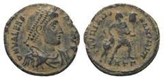 Roman Imperial Coinage Valens (364 - 378 n. Chr.). Kleinbronze. 364 - 367 n. Chr. Antiochia. Vs: D N VALENS PF AVG. Drapierte Panzerbüste mit Perlendiadem rechts. Rs: GLORIA ROMANORVM / ANT Gamma. Kai