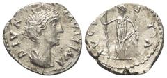 Imitations of ancient Coins Imitationen römischer Münzen. Denar (Silber). Nachahmung eines Denars (Silber) der Faustina I. (gest. 141 n. Chr.). Vs: DIVA FAVSTINA. Drapierte Büste rechts. Rs: AVGVSTA. 