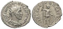 Roman Imperial Coinage Philippus I. Arabs (244 - 249 n. Chr.). Antoninian (Silber). 244 - 245 n. Chr. Antiochia. Vs: IMP C M IVL PHILIPPVS P F AVG P M. Büste mit Strahlenkrone, Paludament und Panzer r