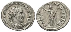 Roman Imperial Coinage Philippus I. Arabs (244 - 249 n. Chr.). Antoninian (Silber). 244 - 249 n. Chr. Antiochia. Vs: IMP C M IVL PHILIPPVS P F AVG P M. Büste mit Strahlenkrone, Paludament und Panzer r
