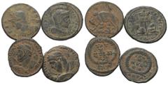 Lots - Ancient Coins Römische Münzen - Lots. Kaiserzeit. Lot (4 Stück, Bronze): Spätrömische Kleinbronzen des Constantinus I. (307 - 337 n. Chr.) (davon 1x Urbs Roma Prägung) und Iulianus II. Apostata