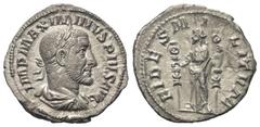 Roman Imperial Coinage Maximinus I. Thrax (235 - 238 n. Chr.). Denar (Silber). 235 - 236 n. Chr. Rom. Vs: IMP MAXIMINVS PIVS AVG. Büste mit Lorbeerkranz, Paludament und Panzer rechts. Rs: FIDES MILITV