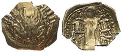 Byzantine Andronicus II. Palaeologus und Michael IX. (1294 - 1320 n. Chr.). Hyperpyron nomisma (Gold). 1305 - 1320 n. Chr. Constantinopolis. Vs: Büste der betenden Jungfrau Maria in viertorigem Mauerk