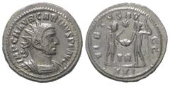 Roman Imperial Coinage Carinus (283 - 285 n. Chr.). Antoninian (Kupfer). 284 n. Chr. Tripolis. Vs: IMP C M AVR CARINVS P F AVG. Büste mit Strahlenkrone und Panzer rechts. Rs: VIRTVS AVGG / XXI. Carinu
