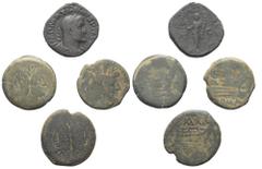 Lots - Ancient Coins Römische Münzen - Lots. Republik. Lot (4 Stück, Bronze): Asse aus der römischen Republik (3. Jh. v. Chr.). Dazu Sesterz des Maximinus Thrax (235 - 238 n. Chr.). Schön / fast sehr 