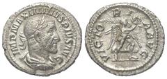Roman Imperial Coinage Maximinus I. Thrax (235 - 238 n. Chr.). Denar (Silber). 235 - 236 n. Chr. Rom. Vs: IMP MAXIMINVS PIVS AVG. Büste mit Lorbeerkranz, Paludament und Panzer rechts. Rs: VICTORIA AVG