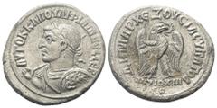 Roman Provincial Seleukis und Pierien. Antiochia am Orontes. Philippus I. Arabs (244 - 249 n. Chr.). Tetradrachme (Billon). 248 - 249 n. Chr. Vs: Büste des Philippus in Vorderansicht mit Lorbeerkranz 