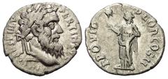 Roman Imperial Coinage Pertinax (193 n. Chr.). Denar (Silber). 193 n. Chr. Rom. Vs: IMP CAES P HELV - PERTIN AVG. Kopf mit Kranz rechts. Rs: PROVID - DEOR COS II. Betende Providentia auf einen Stern l