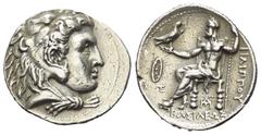 Greek Königreich Makedonien. Philippos III. Arrhidaios (323 - 317 v. Chr.). Tetradrachme (Silber). Ca. 323 - 317 v. Chr. Babylon. Vs: Kopf des jugendlichen Herakles mit Löwenfell rechts. Rs: Zeus mit 