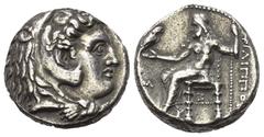 Greek Königreich Makedonien. Philippos III. Arrhidaios (323 - 317 v. Chr.). Tetradrachme (Silber). Ca. 323 - 317 v. Chr. Babylon. Vs: Kopf des jugendlichen Herakles mit Löwenfell rechts. Rs: Zeus mit 
