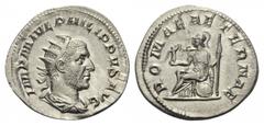 Philippus I. Arabs (244 - 249 n. Chr.). Antoninian. 245 - 247 n. Chr. Rom. Vs: IMP M IVL PHILIPPVS AVG. Büste mit Strahlenkrone, Paludament und Panzer rechts. Rs: ROMAE AETERNAE. Roma mit Victoria, La