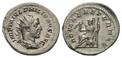 Philippus I. Arabs (244 - 249 n. Chr.). Antoninian. 246 - 247 n. Chr. Rom. Vs: IMP M IVL PHILIPPVS AVG. Büste mit Strahlenkrone, Paludament und Panzer rechts. Rs: ROMAE AETERNAE. Roma mit Victoria, La